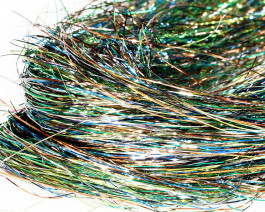 Fine 3D Tinsel Hair, Peacock UVR / 80